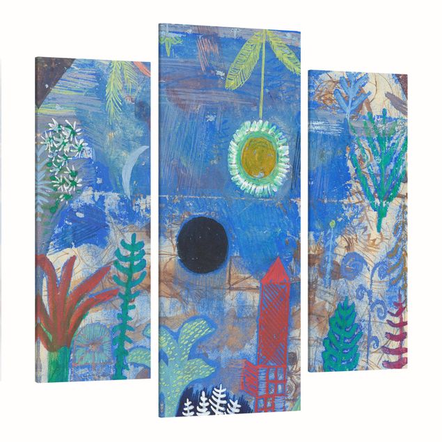 Leinwandbild 3-teilig - Paul Klee - Versunkene Landschaft - Galerie Triptychon