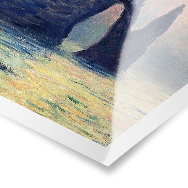 Poster - Claude Monet - Felsen Sonnenuntergang - Querformat 3:4