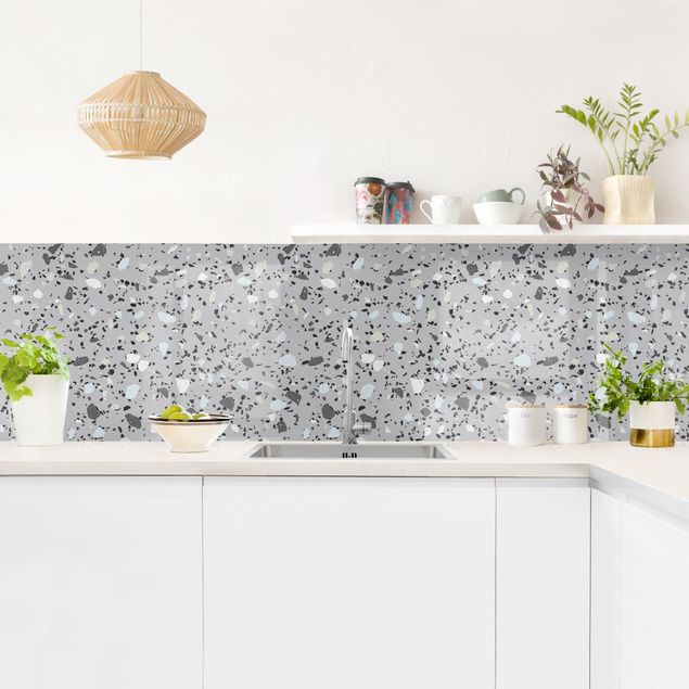 Küchenrückwand - Detailliertes Terrazzo Muster Massa