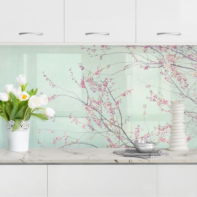 Küchenrückwand - Kirschblütensehnsucht