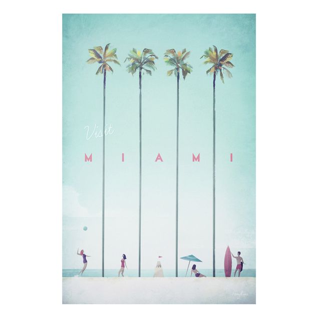 Forex Fine Art Print - Reiseposter - Miami - Hochformat 3:2