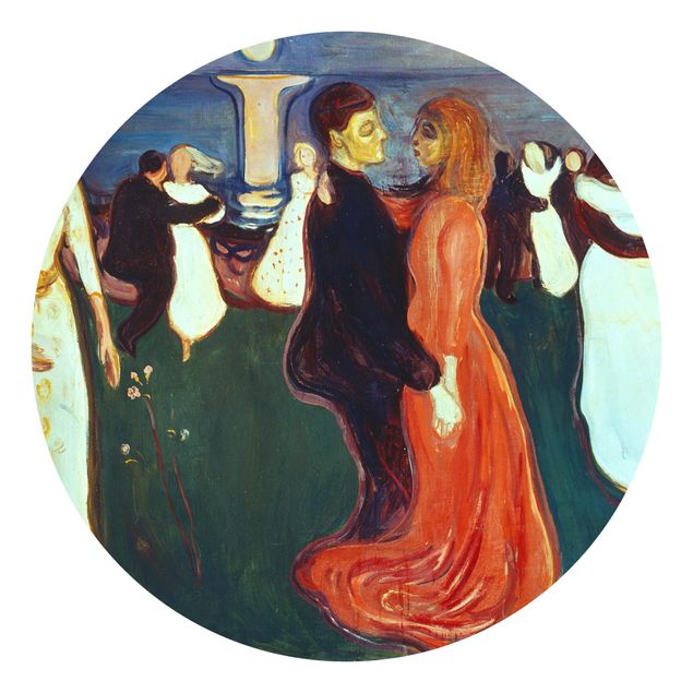 Runde Tapete selbstklebend - Edvard Munch - Der Tanz des Lebens