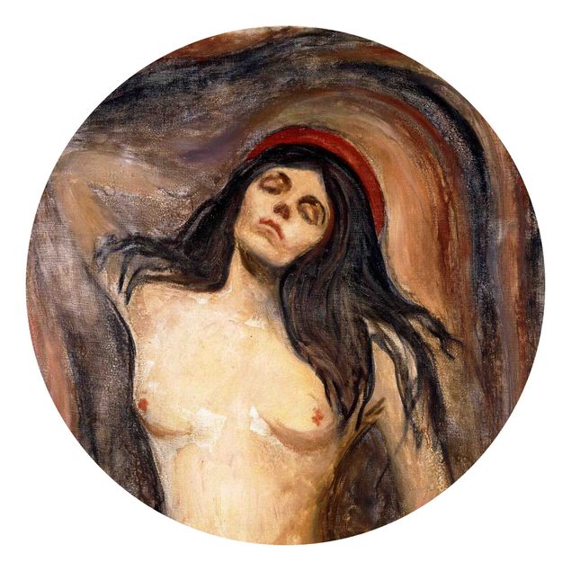 Runde Tapete selbstklebend - Edvard Munch - Madonna