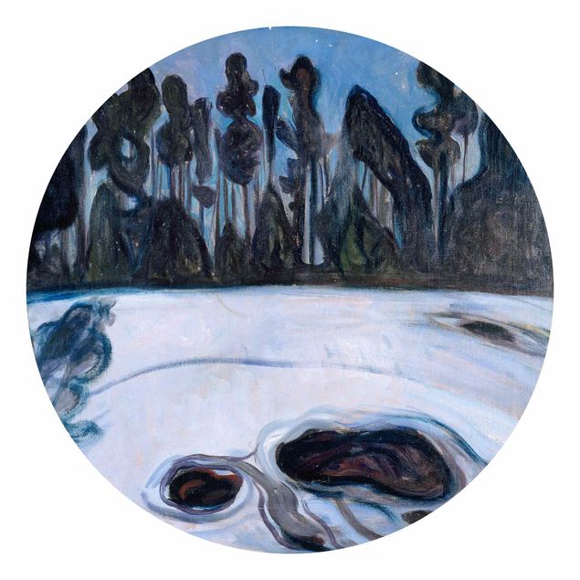 Runde Tapete selbstklebend - Edvard Munch - Sternennacht