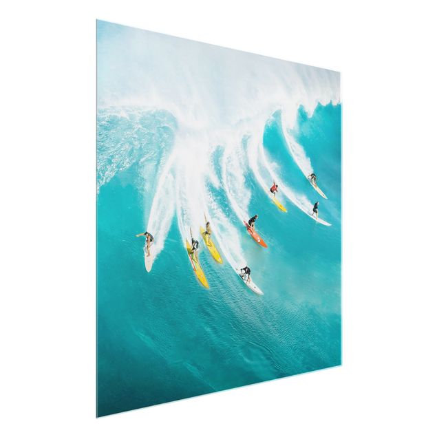Glasbild - Einfach Surfen - Quadrat
