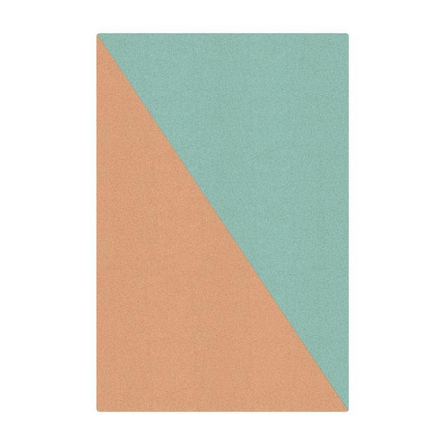 Kork-Teppich - Einfaches Blaues Dreieck - Hochformat 2:3