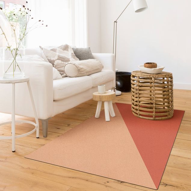 Teppich Esszimmer Einfaches Rostrotes Dreieck