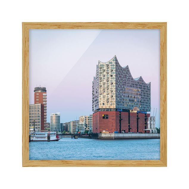 Bild mit Rahmen - Elbphilharmonie Hamburg - Quadrat