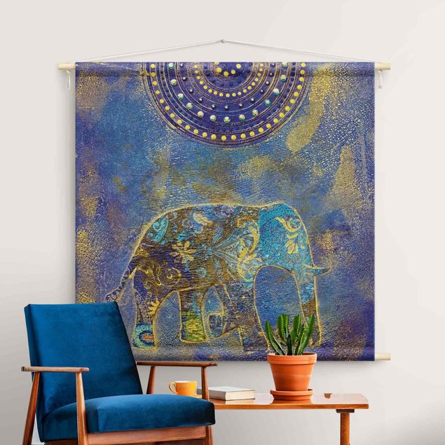 Wandteppich XXL Elephant in Marrakech