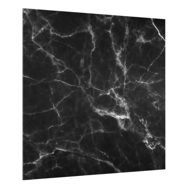 Glas Spritzschutz - Nero Carrara - Quadrat - 1:1