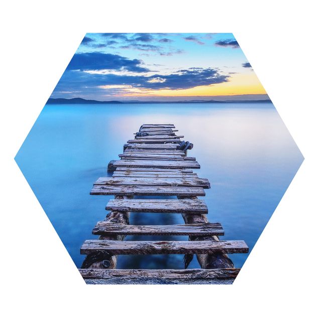 Hexagon Bild Forex - Steg ins ruhige Meer