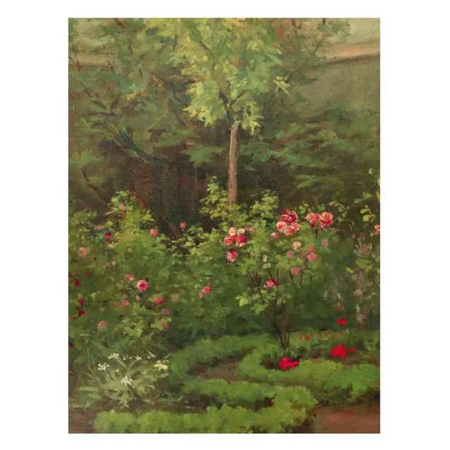 Magnettafel - Camille Pissarro - Ein Rosengarten - Memoboard Hochformat 4:3