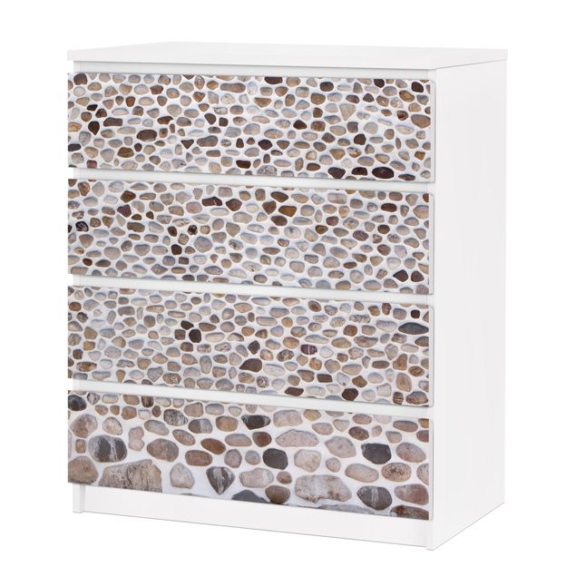 Möbelfolie für IKEA Malm Kommode - selbstklebende Folie Andalusische Steinmauer