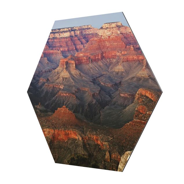 Hexagon Bild Alu-Dibond - Grand Canyon nach dem Sonnenuntergang