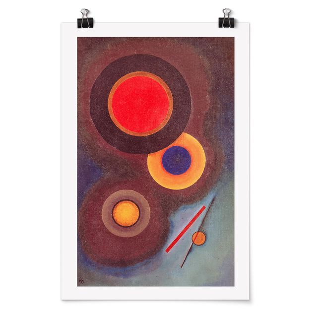 Poster - Wassily Kandinsky - Kreise und Linien - Hochformat 3:2