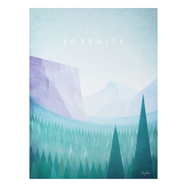 Aluminium Print - Reiseposter - Yosemite Park - Hochformat 4:3