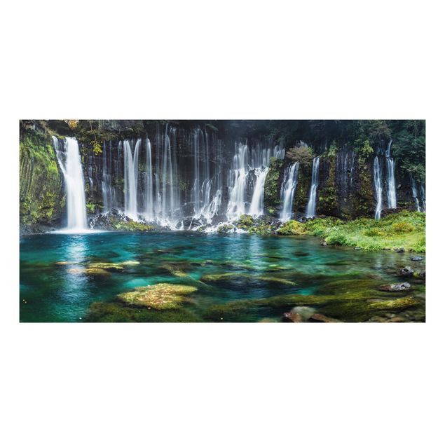 Alu-Dibond - Shiraito Wasserfall - Hochformat