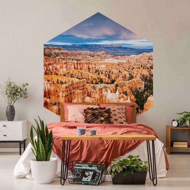 Hexagon Fototapete selbstklebend - Farbenpracht des Grand Canyon