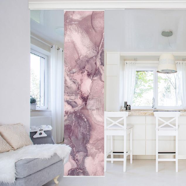 Schiebegardinen Set - Farbexperimente Marmor Violett - Flächenvorhang