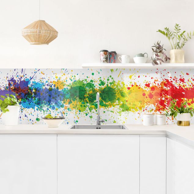 Küchenrückwand - Rainbow Splatter II