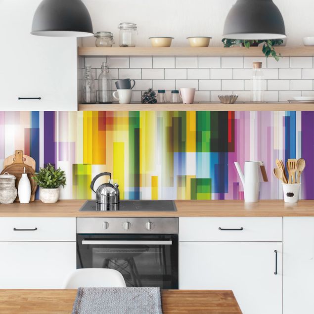 Küchenrückwand - Rainbow Cubes