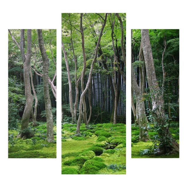 Leinwandbild 3-teilig - Growing Trees - Galerie Triptychon