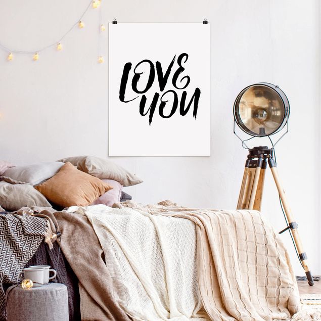 Poster - Love You - Hochformat 3:4