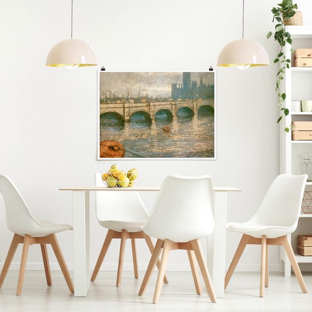 Poster - Claude Monet - Themsebrücke - Querformat 3:4