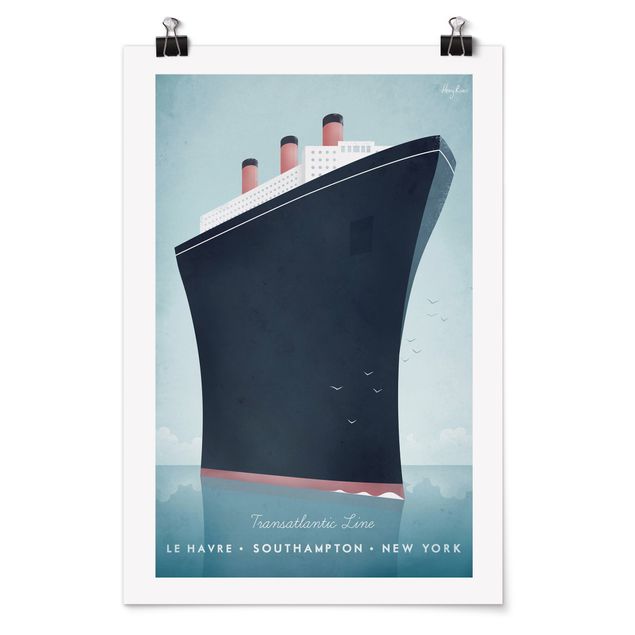 Poster - Reiseposter - Kreuzfahrtschiff - Hochformat 3:2