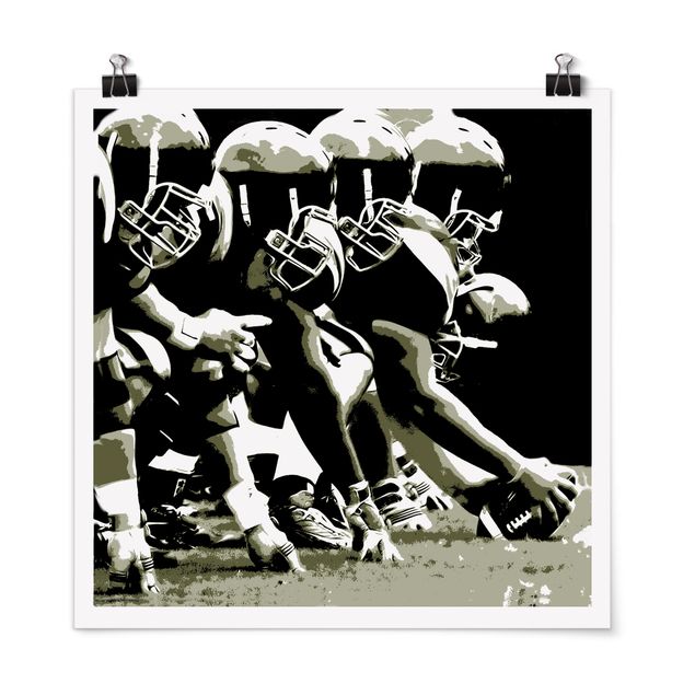 Poster - American Football - Quadrat 1:1