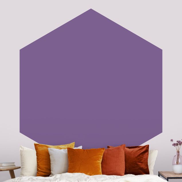 Hexagon Mustertapete selbstklebend - Flieder