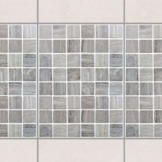 Fliesen Bordüre - Mosaikfliesen Marmoroptik 15x20 - Fliesensticker Set