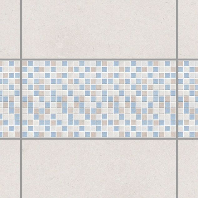 Fliesen Bordüre - Mosaikfliesen Meersand 60x30 - Fliesensticker Set