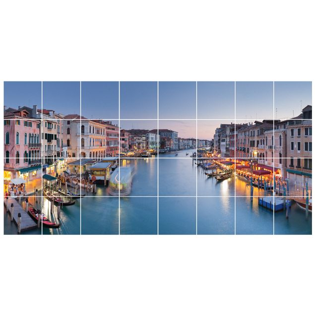 Fliesenbild - Abendstimmung auf Canal Grande in Venedig