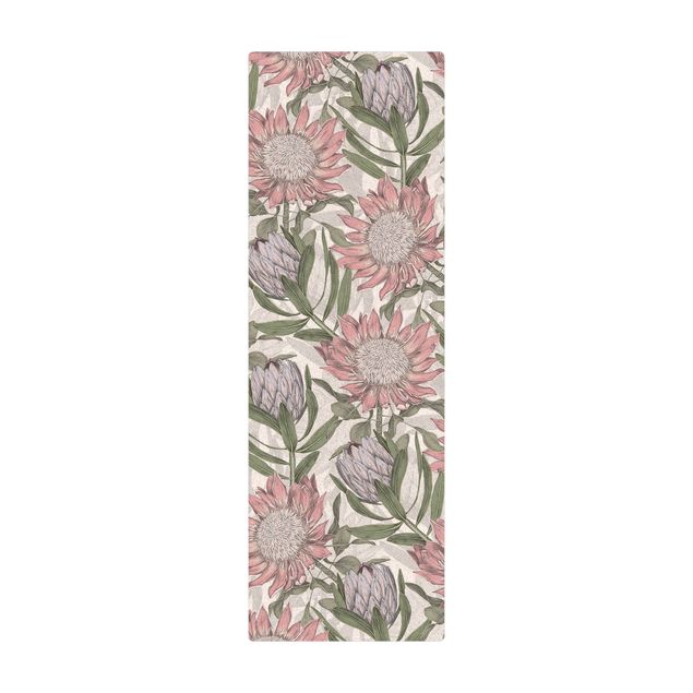 Teppich klein Florale Eleganz Protea