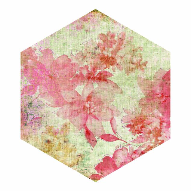 Hexagon Mustertapete selbstklebend - Forgotten Beauties II