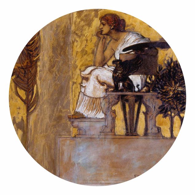 Runde Tapete selbstklebend - Franz von Stuck - Huldigung an die Malerei