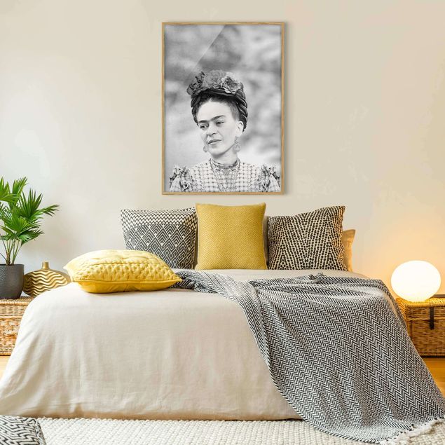 Bild mit Rahmen - Frida Kahlo Portrait - Hochformat - 3:4