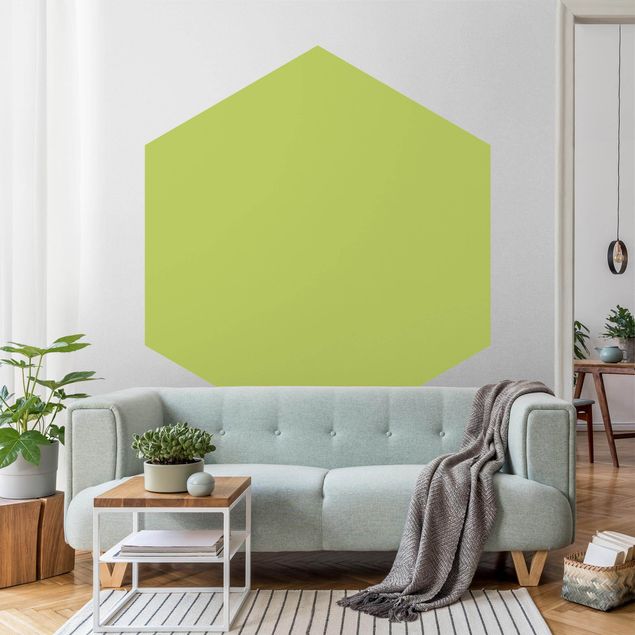 Hexagon Mustertapete selbstklebend - Frühlingsgrün