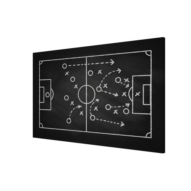 Magnettafel - Fußballstrategie auf Tafel - Querformat 3:2