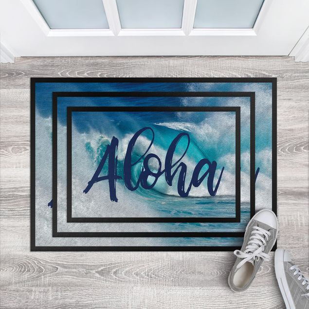 Blauer Teppich Aloha