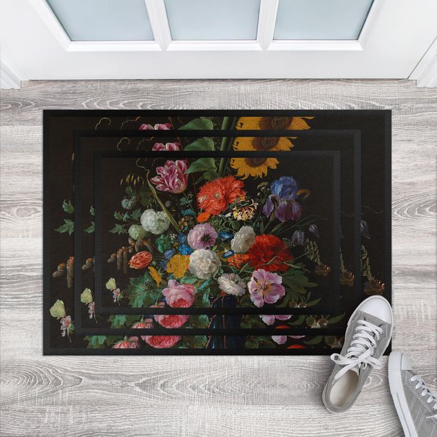 Teppich Blumen Jan Davidsz de Heem - Glasvase mit Blumen