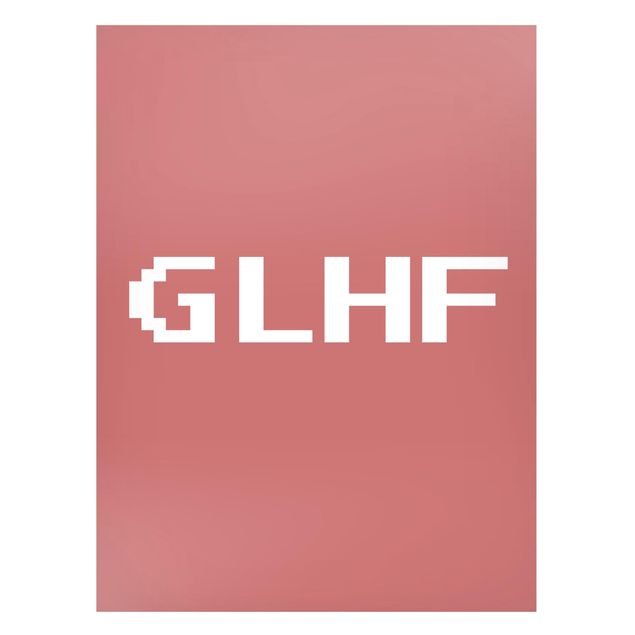 Magnettafel - Gaming Kürzel GLHF - Hochformat 3:4