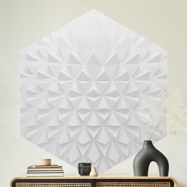 Hexagon Mustertapete selbstklebend - Geometrisches Muster 3D Effekt