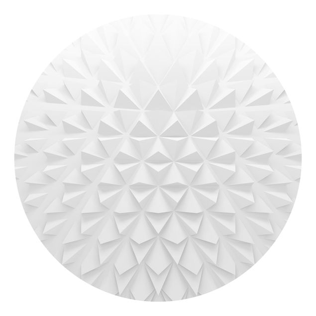 Runde Tapete selbstklebend - Geometrisches Muster 3D Effekt
