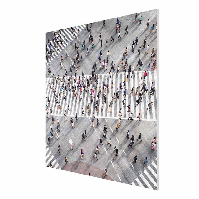 Forex Fine Art Print - Shibuya Crossing in Tokio - Quadrat 1:1
