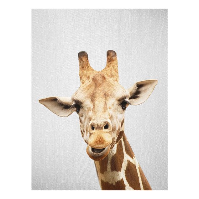 Glasbild - Giraffe Gundel - Hochformat