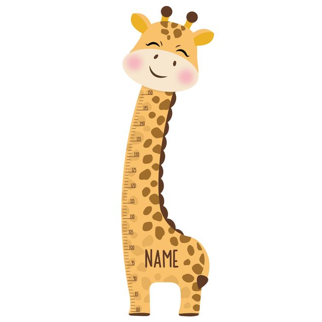 Wandsticker Giraffen Junge mit Wunschname