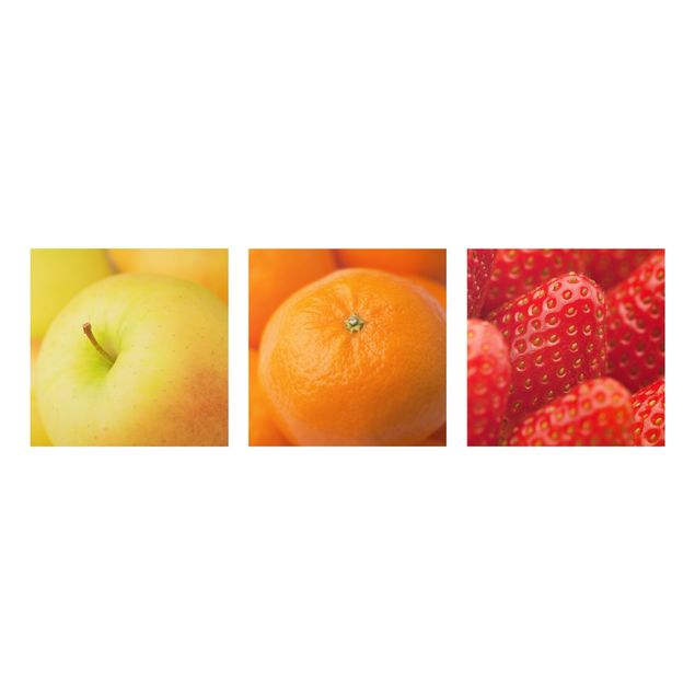 Glasbild mehrteilig - Frisches Obst 3-teilig