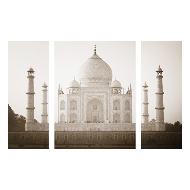 Glasbild mehrteilig - Taj Mahal 3-teilig